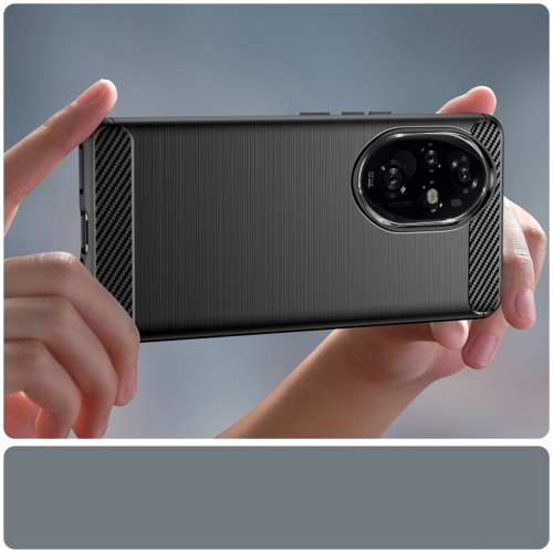 Силиконов Калъф Techsuit Carbon Fibre Brushed за Huawei Honor 200, Черен