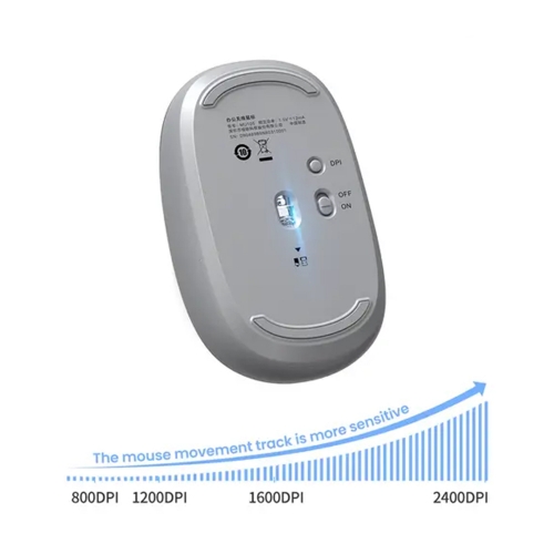 Безжична Мишка UGREEN MU105, 2400dpi, Сив