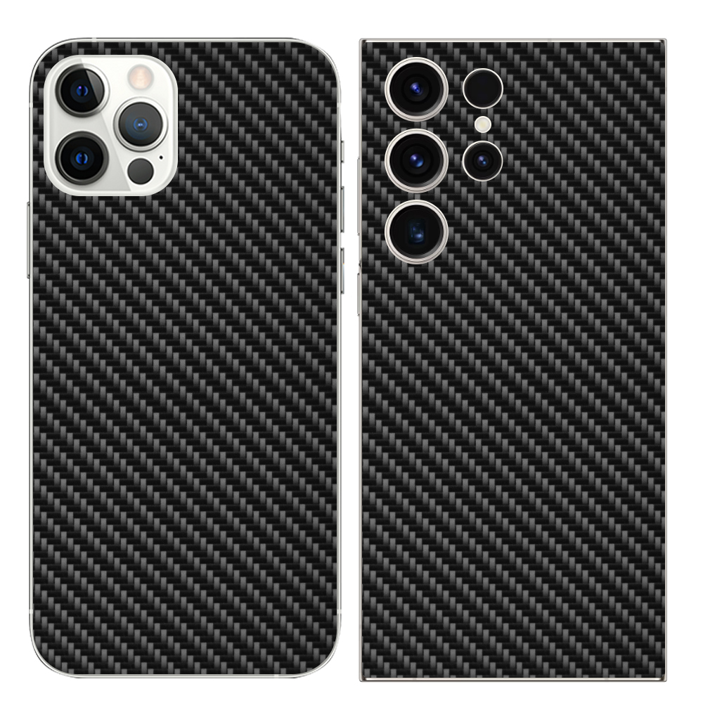 Изрязване Фолио Протектор за телефон (Гръб), Carbon 3D черен