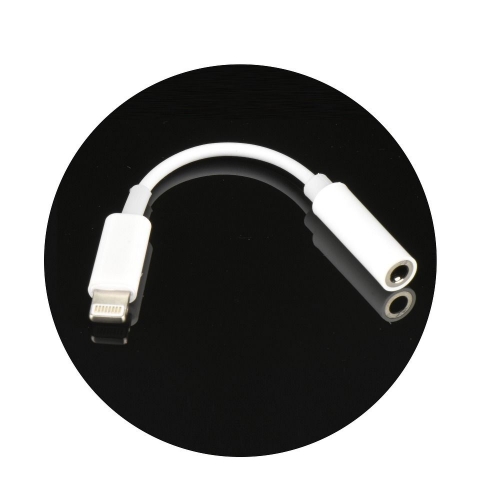 Преходник AUX Lighining (M) към Jack 3.5 mm (F), Бял / BOX/