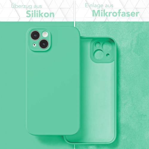 Силиконов калъф Silicone Lite за Iphone 14, Мента