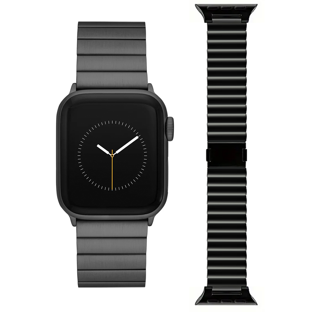 Метална каишка Premium за Apple Watch 42 /44 /45 / 49mm, Черен