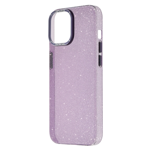 Пластмасов калъф SKY Shining за iPhone 14, Лилав-прозрачен