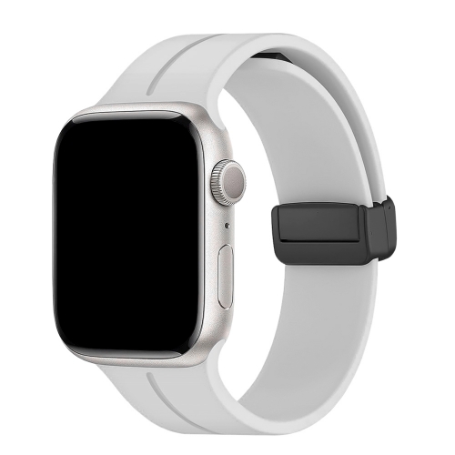 Силиконова каишка с магнитно закопчаване за Apple Watch 38 / 40 / 41mm, Сив