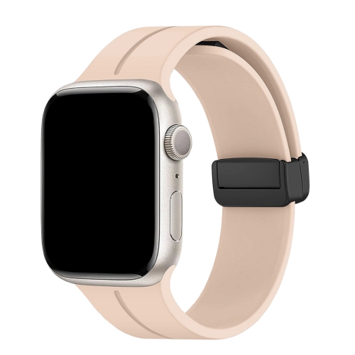 Силиконова каишка с магнитно закопчаване за Apple Watch 38 / 40 / 41mm, Розов