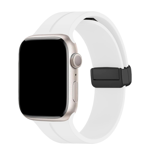 Силиконова каишка с магнитно закопчаване за Apple Watch 38 / 40 / 41mm, Бял