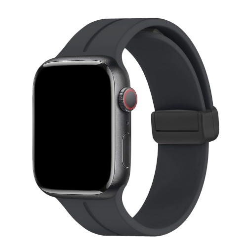 Силиконова каишка с магнитно закопчаване за Apple Watch 42 /44 / 49mm, Черен