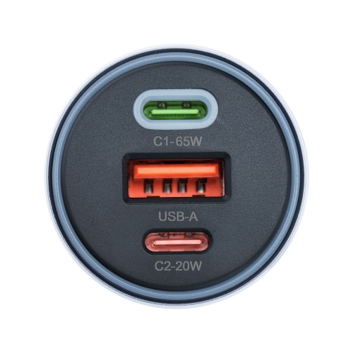 Зарядно за кола Forcell F-Energy, 12V, 85W, PD, QC4.0, 2xUSB C, USB-A, Черен