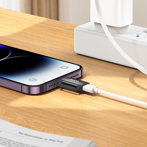 Адаптер HOCO UA31B OTG  от Lightning към Type C, 2A, Черен