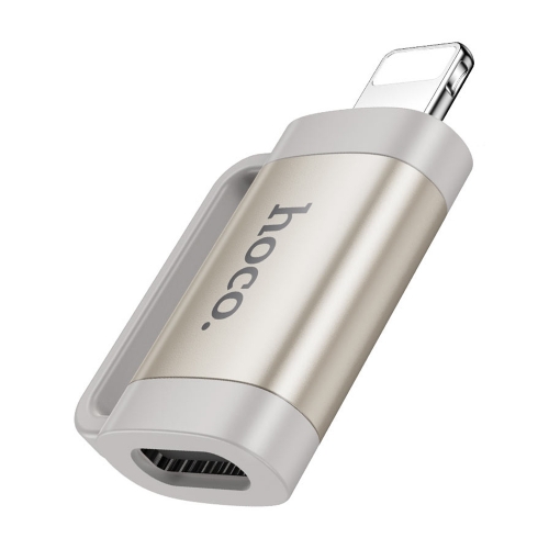 Адаптер HOCO UA31B OTG от Lightning към Type C, 2A, Сив