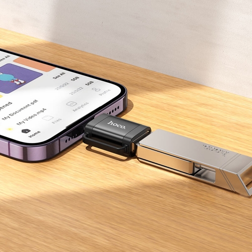 Адаптер HOCO UA31A OTG от Lightning към USB A, Черен
