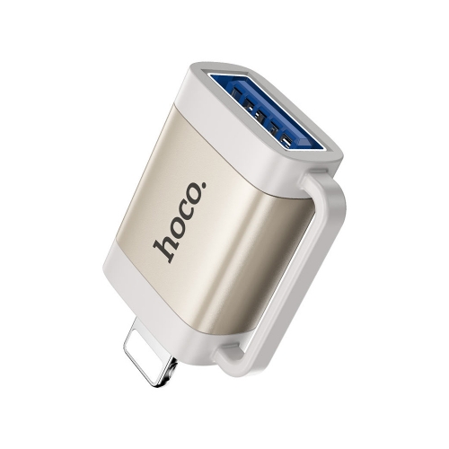 Адаптер HOCO UA31A OTG от Lightning към USB A, Сив