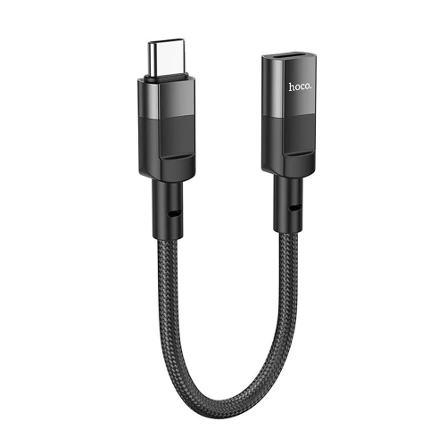 Адаптер HOCO U107 OTG от Type C към Lightning, 10cm, Черен