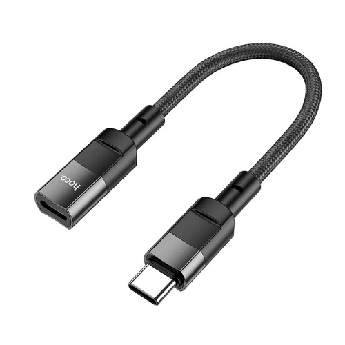 Адаптер HOCO U107 OTG от Type C към Lightning, 10cm, Черен