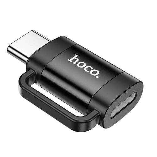 Адаптер HOCO UA31E OTG от Type C към Lightning, 3A, Черен