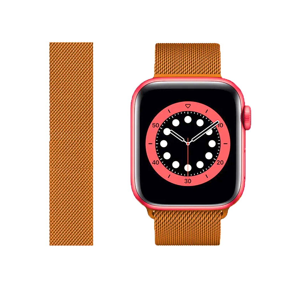 Метална каишка Magnet за Apple Watch 38 / 40 / 41mm, Оранжев