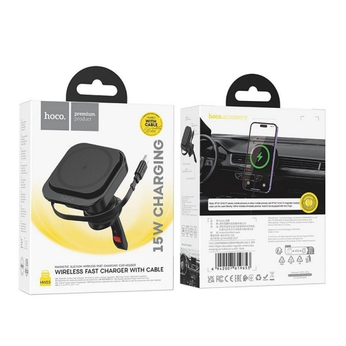 Поставка за кола с безжично зареждане HOCO HW23 support MagSafe, Черен