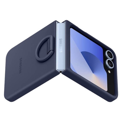 Калъф Samsung Silicone Cover with Ring за Samsung Galaxy Z Flip 6, EF-PF741TNE, Син