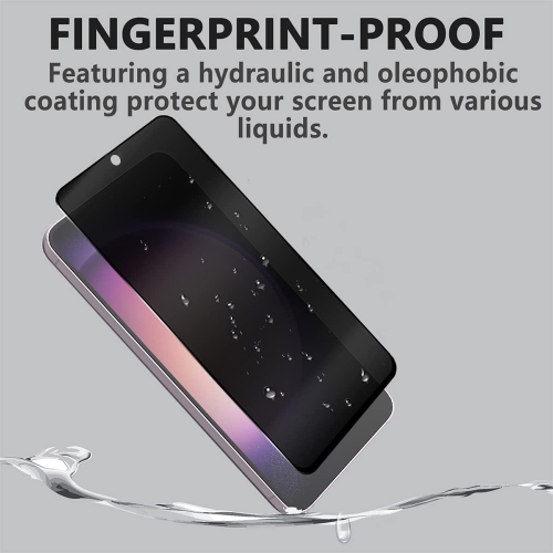 Стъклен Протектор 5D Full Glue PRIVACY за Samsung Galaxy S23, без дупка за пръстов отпечатък 