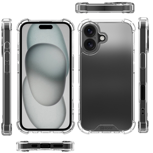 Удароустойчив калъф Armor Jelly Roar за iPhone 16 Plus, Прозрачен