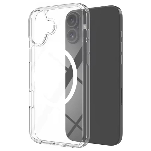 Удароустойчив калъф MagSF за iPhone 16 Plus, Прозрачен
