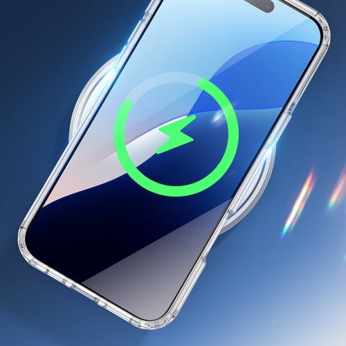 Удароустойчив калъф MagSF за iPhone 16 Pro Max, Прозрачен