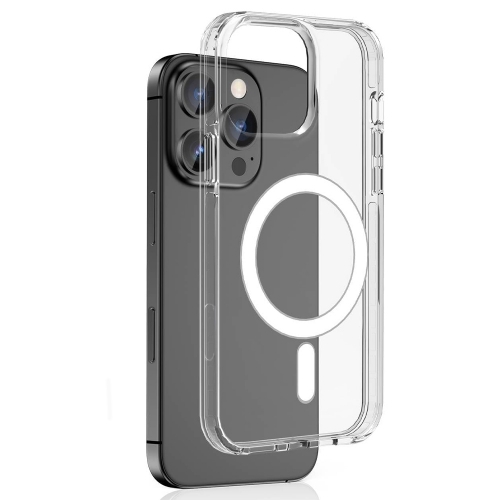 Удароустойчив калъф MagSF за iPhone 16 Pro, Прозрачен