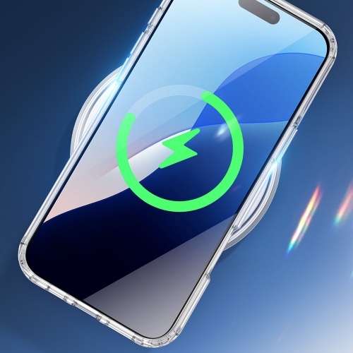 Удароустойчив калъф MagSF за iPhone 16, Прозрачен
