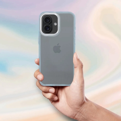 Силиконов калъф PEARL за iPhone 16, Светло син