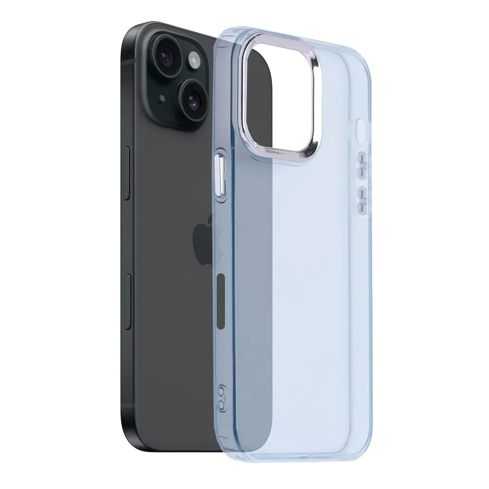 Силиконов калъф PEARL за iPhone 16 Pro Max, Светло син