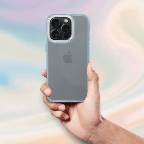 Силиконов калъф PEARL за iPhone 16 Pro Max, Светло син