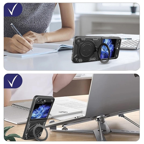 Удароустойчив калъф Techsuit Camguard pro за Samsung Galaxy Z Flip 6, Черен