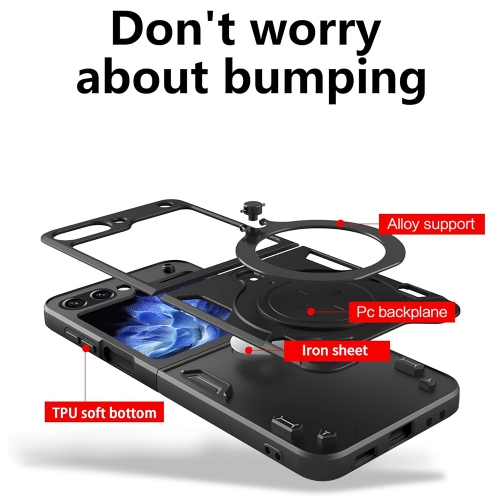 Удароустойчив калъф Techsuit Camguard pro за Samsung Galaxy Z Flip 6, Черен