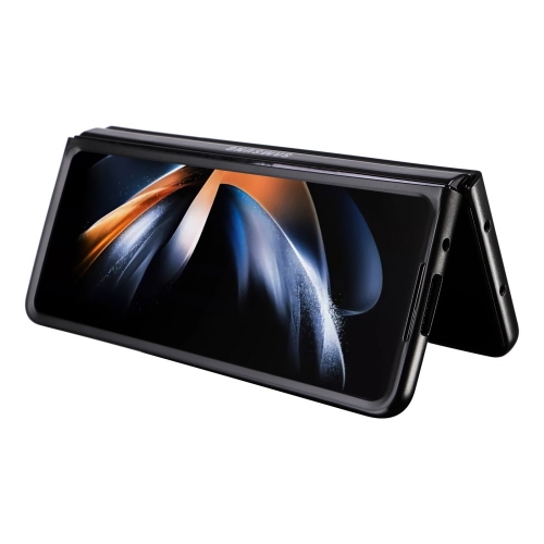 Удароустойчив калъф Leather Texture за Samsung Galaxy Z Fold6, Черен