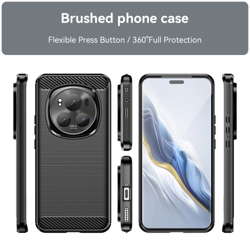 Силиконов Калъф Carbon за Honor Magic6 Pro, Черен