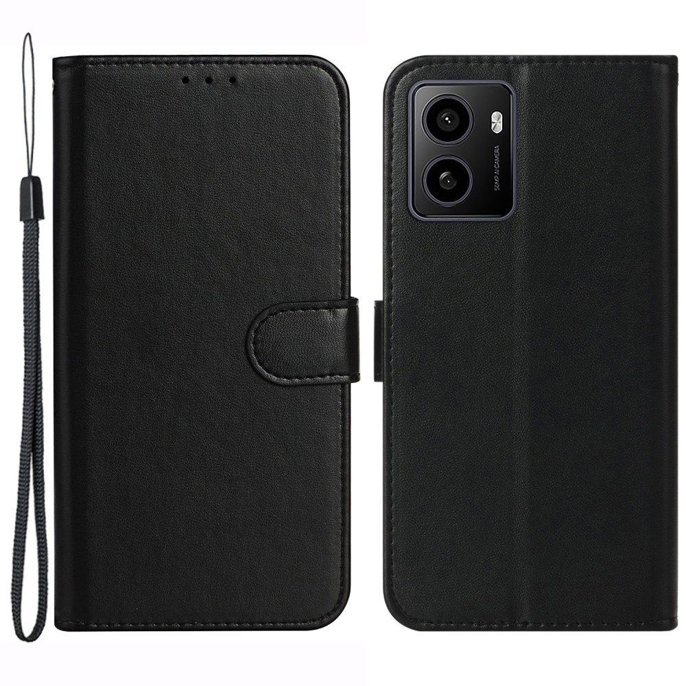 Калъф Тефтер Leather Wallet за HMD Pulse Plus / Pulse Pro, Черен