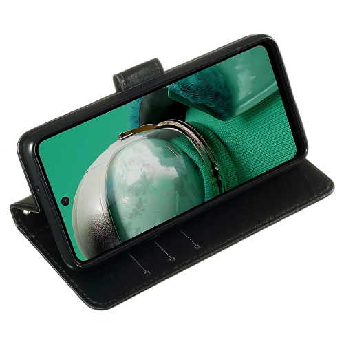 Калъф Тефтер Leather Wallet за HMD Pulse Plus / Pulse Pro, Черен
