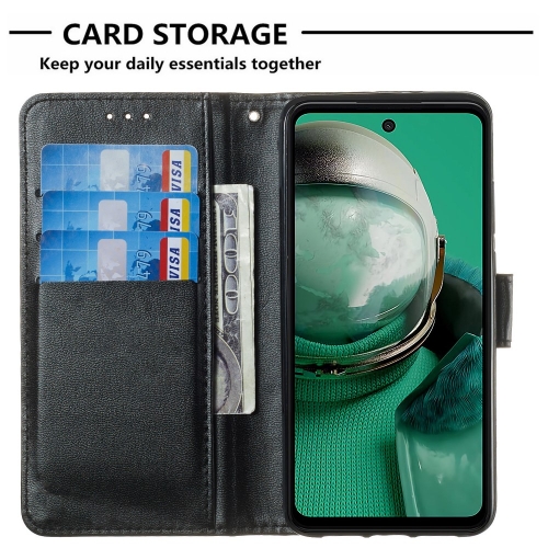 Калъф Тефтер Leather Wallet за HMD Pulse Plus / Pulse Pro, Черен