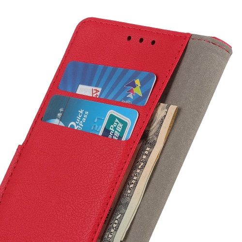 Калъф Тефтер Leather Wallet за Xiaomi Redmi 13 4G / Redmi 13 5G, Червен