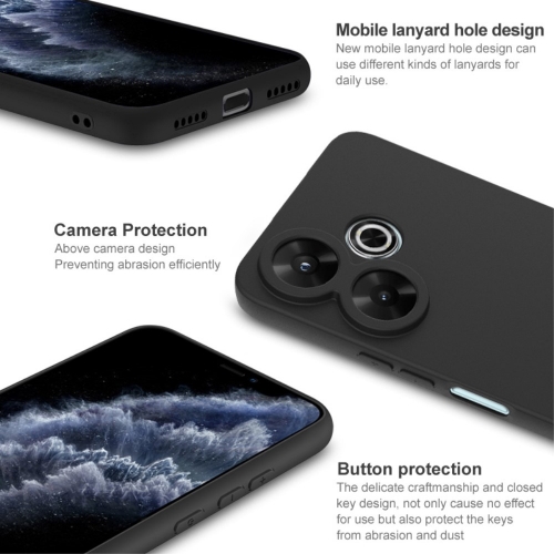 Силиконов калъф IMAK UX-5 за Xiaomi Redmi 13 5G /Redmi 13 4G / Note 13R 5G / Poco M6 4G, Черен