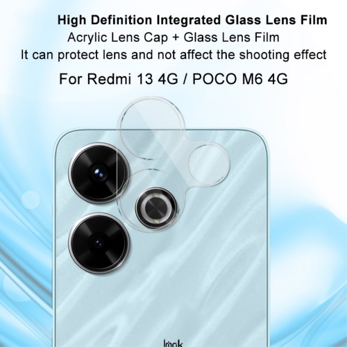 Стъклен Протектор за камера IMAK за Xiaomi Redmi 13 5G / Redmi 13 4G, Lens Protector, Acrylic Lens Cap , Прозрачен
