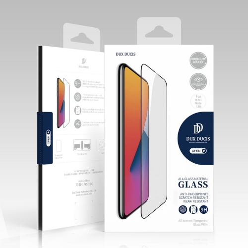 Стъклен протектор DUX DUCIS 5D Full Glue за Xiaomi Redmi 13 5G / Redmi 13 4G, Черен