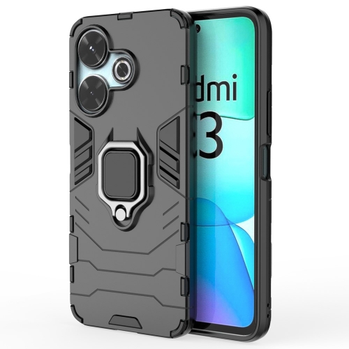 Удароустойчив Калъф Kickstand Ring за Xiaomi Redmi 13 5G / Redmi 13 4G, Черен