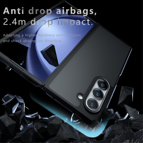 Удароустойчив калъф за Samsung Galaxy Z Fold6, Прозрачен-черен