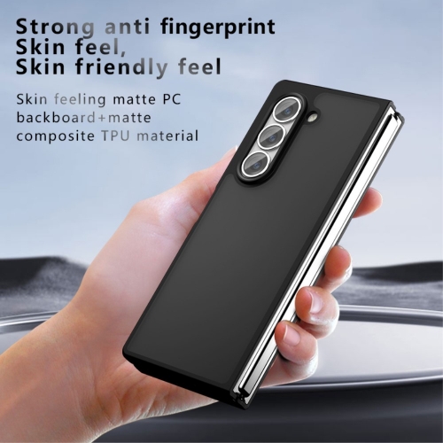 Удароустойчив калъф за Samsung Galaxy Z Fold6, Прозрачен-черен