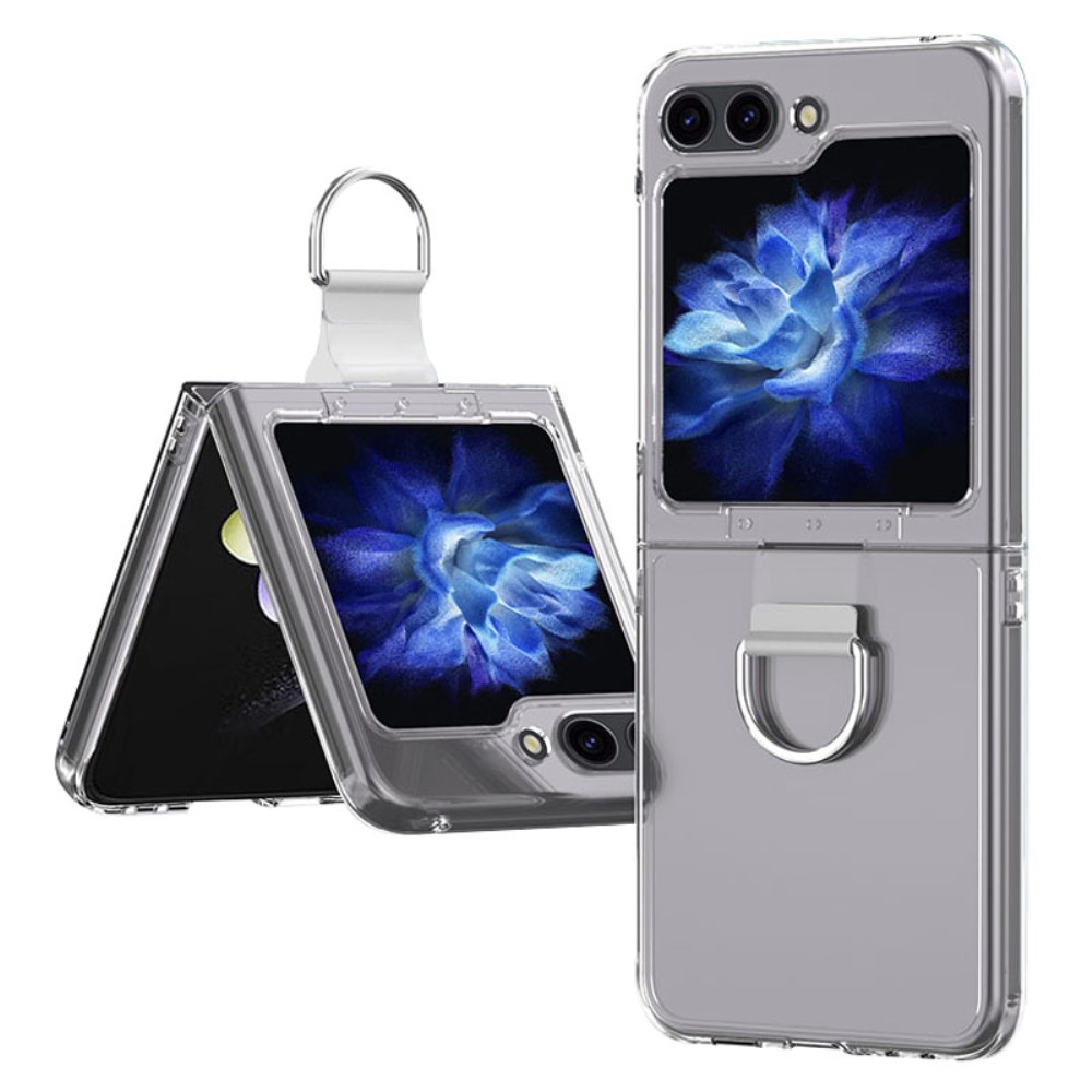 Пластмасов калъф Ring Holder за Samsung Galaxy Z Flip6, Прозрачен
