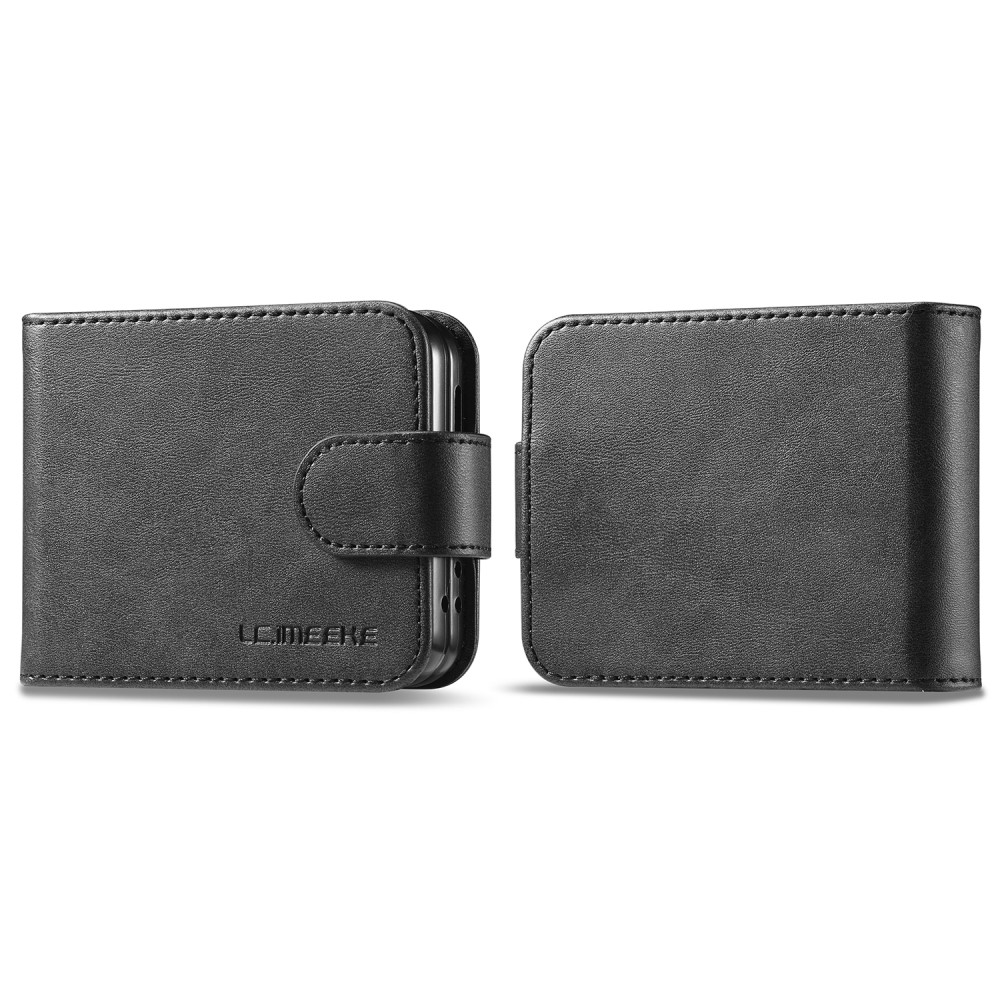 Калъф Тефтер LC IMEEKE Leather за Samsung Galaxy Z Flip6, Черен