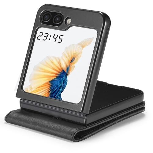 Калъф Тефтер LC IMEEKE Leather за Samsung Galaxy Z Flip6, Черен