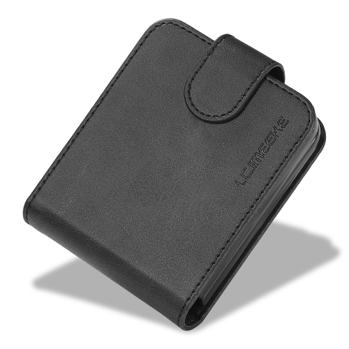 Калъф Тефтер LC IMEEKE Leather за Samsung Galaxy Z Flip6, Черен