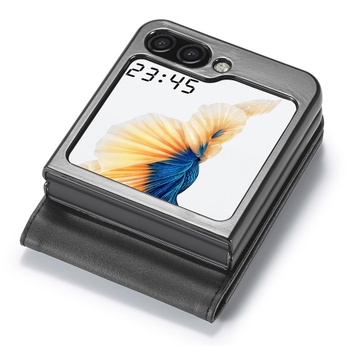 Калъф Тефтер LC IMEEKE Leather за Samsung Galaxy Z Flip6, Черен